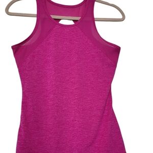 Reebok Pink Sleeveless Fitted Cut Out Tank T. Size XS